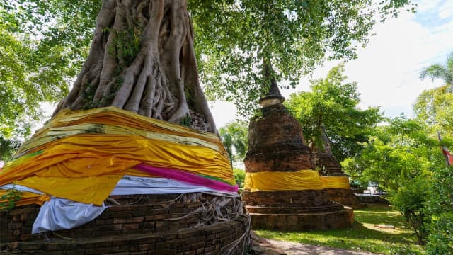 タイ・アユタヤのワット・ナープラメーン