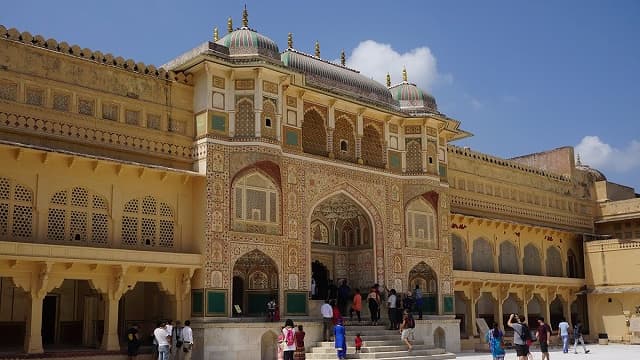 インド・ジャイプルのアンベール城・ガネーシャ門