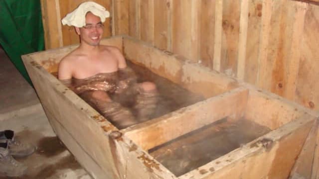 ブータン民家のブータンの風呂