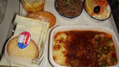 機内食:Alitalia ミラノ→成田