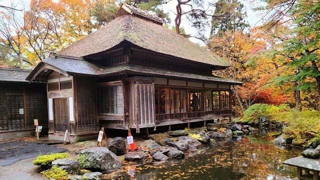 北海道函館市の旧岩船氏庭園（香雪園）