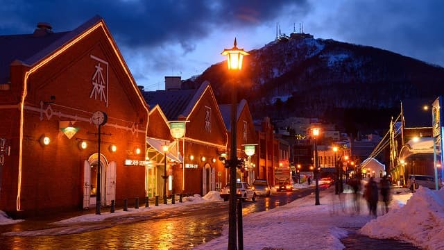 北海道函館市の金森赤レンガ倉庫