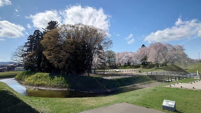 青森県弘前市の津軽氏城跡（堀越城跡）