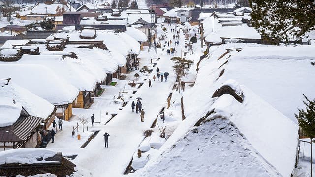 福島県南会津郡の大内宿