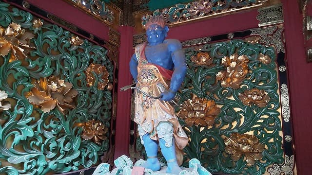 栃木県日光市の大猷院夜叉門＿烏摩勒伽