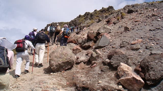 群馬県利根郡の日光白根山登山道