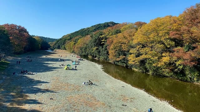 埼玉県比企郡の嵐山渓谷