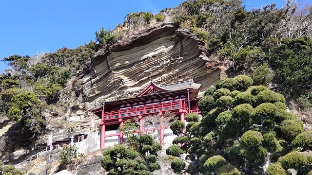 千葉県館山市の大福寺(崖観音)