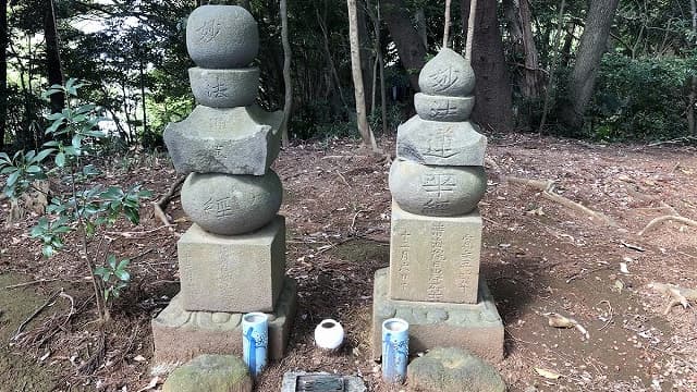 千葉県成田市の小野派一刀流流祖小野治郎右衛門忠明・二代小野治郎右衛門忠常墓