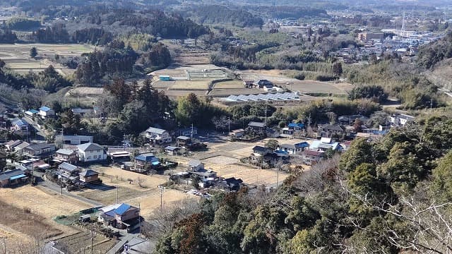 千葉県君津市の久留里城からの眺め