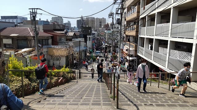 東京都台東区の夕焼けだんだん
