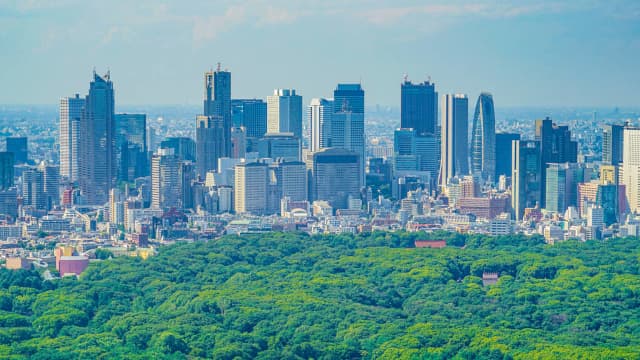 東京都渋谷区の空撮