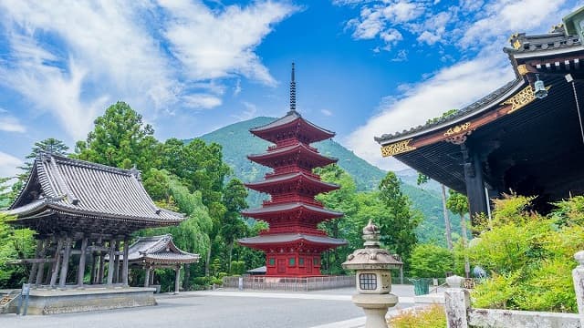 山梨県南巨摩郡の身延山妙法華院久遠寺