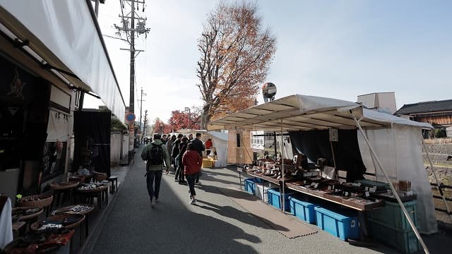 岐阜県高山市の宮川朝市