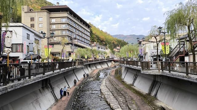 岐阜県下呂市の下呂温泉せせらぎの小径