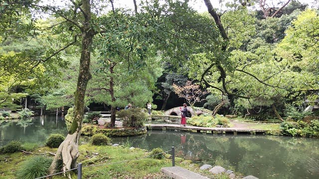 石川県金沢市の尾山神社庭園（旧金谷御殿庭園）