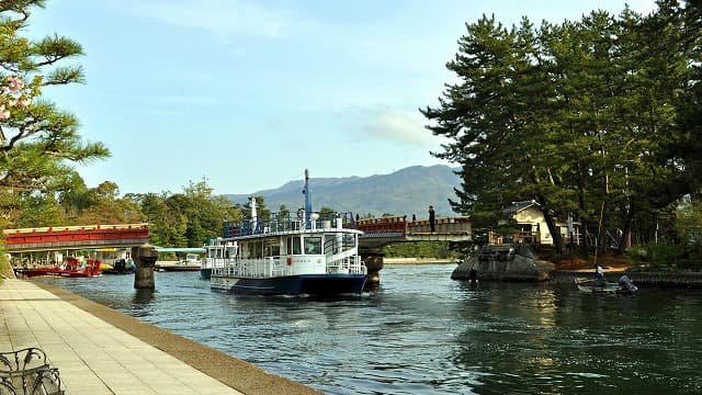 京都府宮津市の小天橋(回旋橋)