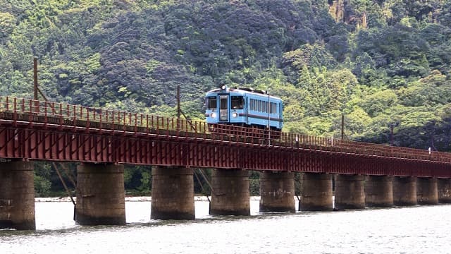 京都府宮津市の由良川鉄橋