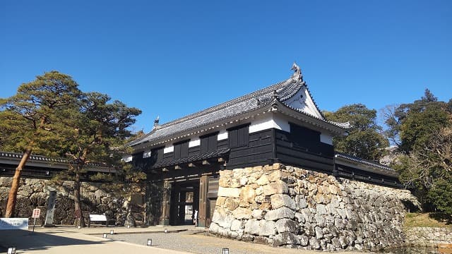 高知県高知市の高知城の追手門