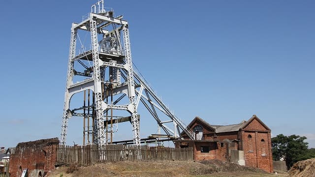 福岡県大牟田市の三井三池炭鉱跡（宮原坑跡）