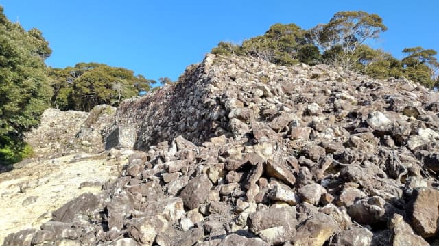 長崎県対馬市の金田城跡