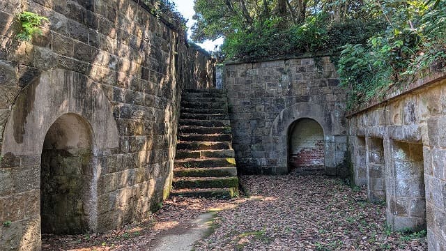 長崎県対馬市の姫神山砲台跡