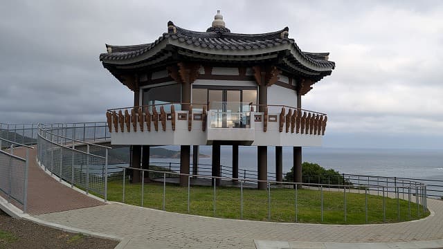 長崎県対馬市の韓国展望所