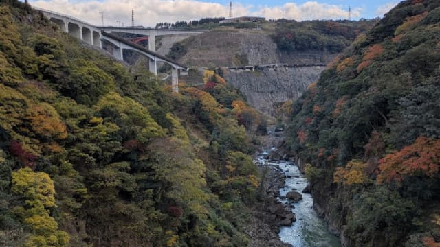 熊本県阿蘇市立野渓谷