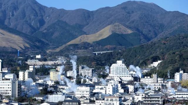 大分県別府市の別府の湯けむり・温泉地景観