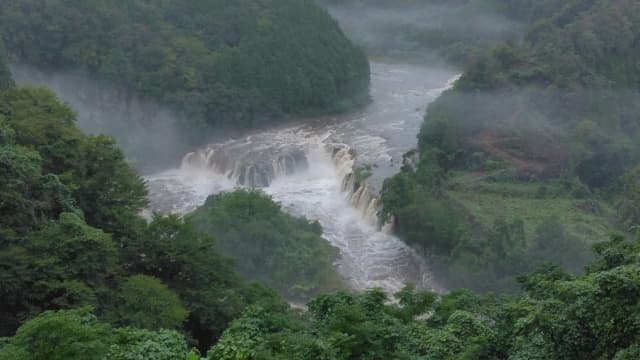 大分県の蝙蝠滝舟路跡