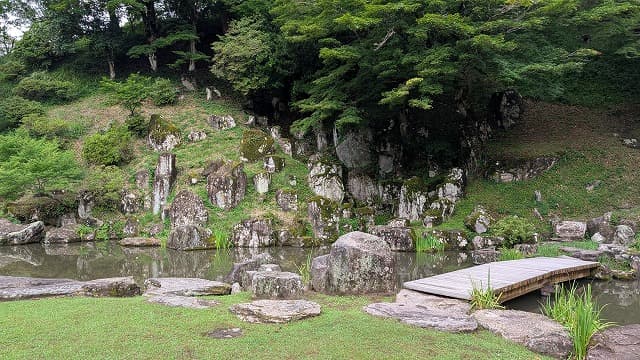 大分県玖珠郡の旧久留島氏庭園（森陣屋）